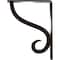 Ekena Millwork Ashford Single, Wrought Iron Bracket, (Single center brace), Antiqued Brass 1 1/2"W  x 5 1/2"D x 8"H BKTM01X05X08SASABS - alternate 2